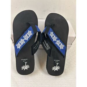 Luv American Flip flops womens size 8 blue turtle straps Critter 6382